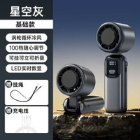 手持風扇半導體制冷風扇高速暴力風扇摺疊掛脖渦輪冰敷小風扇