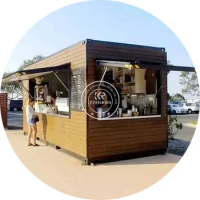 Coffee Shop Container Bar Fast Food Container House 20ft 40ft Prefabricated House Factory Customized Assembly Prefab Mobile