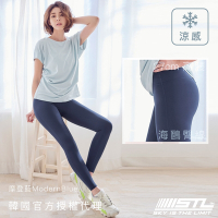 STL yoga Pure Perfect legging 9分 韓國『超高腰』純粹完美 運動機能壓力訓練緊身褲 摩登藍ModernBlue