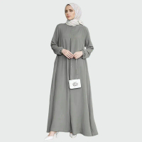 GDTima Gaun Long Kaftan Basic Abaya Gamis Daily Syar'i Wanita Muslim Lengan Panjang midi najwa premi