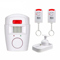 Wireless Remote Controlled Mini Alarm with IR Infrared Motion Sensor Detector &amp 105dB Loud Siren 