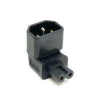 90 Degree Right Angled IEC angle IEC320 IEC 320 C14 Socket to IEC C7 AC Power Plug Adapter connector Set UL Approved