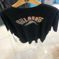Kaos pria billabong original throwback short sleeve tee blak t-shirt