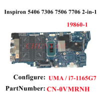 19860-1 VMRNH For DELL Inspiron 7506 7306 5406 7706 2-in-1 Laptop Motherboard with I7-1165G7 CN-0VMRNH 0VMRNH Mainboard 100%Test
