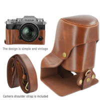 XT4 Camera Case PU Leather Half case Cover For Fujifilm XT2 XT3 XT4 XT-4 protective shell With Battery Opening