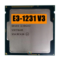 Xeon E3-1231V3 CPU 3.40GHz 8M LGA1150 Quad-core Desktop E3-1231 V3 processor Free shipping E3 1231 V3 E3 1231V3