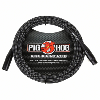 【PIG HOG】HOG PHM20BKW XLR 黑白編織 20FT 麥克風線(公司貨保證)