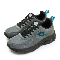 【男】LOTTO 專業避震氣墊慢跑鞋 AERO 350系列 灰黑藍 6708