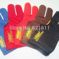 30pcs/lot high Elasticity 3 finger billiard gloves/Pool Table Snooker billiard table Gloves