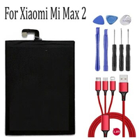 BM50 Battery For Xiaomi Mi Max 2 Max2 Genuine Phone Battery 5300mAh +USB cable+toolki