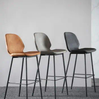 Modern minimalist bar chair light luxury home bar stool Nordic high stool bar chair designer creative chair