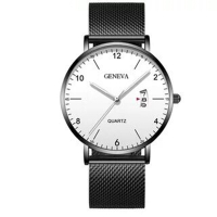 Geneva 日內瓦-赫伯特數字刻度日曆米蘭帶手錶