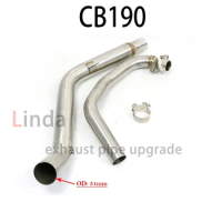 For Honda CB190 CB190R CBF190 Motorcycle Exhaust Muffler Pipe stainless steel Front Link Pipe 51mm exhaust systems accessories