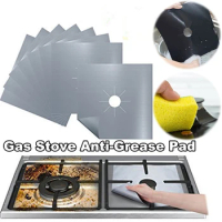 4Pcs Gas Stove Protectors Kitchen Reusable Burner Covers Mat Protector Cleaning Pad Liner Cover top gas stove protectors