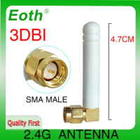2.4GHz WIFI Antenna 3dbi Aerial SMA Male connector 2.4G wifi antena 2.4 ghz antenne IOT wi-fi White for Wireless Router antenas