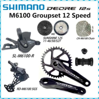 SHIMANO DEORE M6100 Series 1x12S Speed Derailleurs 12V Groupset RACEWORK 170mm 175mm 30T 32T 36T 38T GXP FRONT CHAINRING