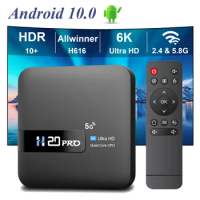 4K HD H20PRO Android 10 TV BOX Allwinner H618 Dual Wifi Quad Core 1080P Video TV BOX Voice Assistant Media Player Set Top Box