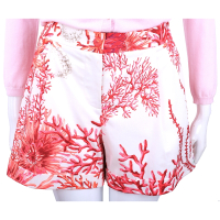 BLUGIRL 紅珊瑚印花打摺修身短褲