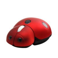 2.4GB USB Wireless Mouse For Desktop Cozy Grip Mini Seven Star Ladybug Design 3000DPI Mini Mouse For Laptop Office Computers