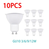 10PCS 220V 3W 6W 9W 12W LED Light Bulb GU10 LED Spotlight Corn Lamp Energy Saving Lamp For Living Room