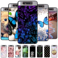 For Samsung Galaxy A80 Case Marble Phone Cover Soft Silicone TPU Back Cases For Samsung Galaxy A80 A 80 Bumpers GalaxyA80 Capa