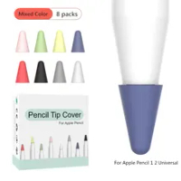 ซิลิโคน8Pcs เคล็ดลับสำหรับ Apple ดินสอ1 2 Touchscreen Stylus ปากกา Nib ป้องกันผิวสำหรับ apple Pencil