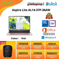 Acer Aspire Lite AL14-37P-36AW Pink Core 3 N355 Win11 OHS