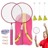 Badminton Solo Trainer Shuttlecocks Racquet Sports Equipment Portable Badminton Solo Training Aid Badminton Rackets For Children