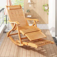 Lounge Chair Balcony Lounge Rocking Chair Foldable Lunch Break Chair Office Lazy Nap Chair Sitting And Lying Chair