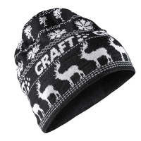 瑞典 Craft Retro Knit Hat 針織羊毛帽.彈性透氣保暖護耳帽_黑色