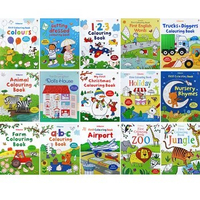 12 Books Usborne 16 Page English coloring book kids books Antistress Coloring Books For adults Livre drawing/Art/colouring Book
