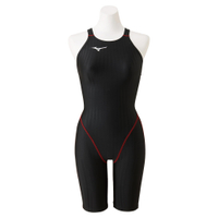 MIZUNO STREAM ACE 女連身泳衣 競賽型泳裝 N2MG022296 黑x紅【iSport愛運動】