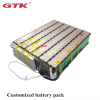 GTK high capacity Li-ion battery Pack 12S 44.4V 60Ah 40Ah 50Ah lithium battery pack with BMS for ebike/ tricycle + 5A charger