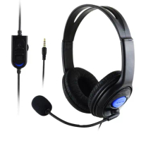100pc 3.5MM Wired Game Headset Headphones with Microphone Mic Stereo Supper Bass Gaming Earphones For Sony PS4 XBOX ONE Computer