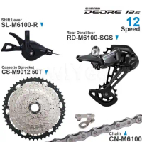 SHIMANO DEORE M6100 12speed Groupset with Right Shifter Rear Derailleur Chain and 11-50T/52T Cassette Sprocket