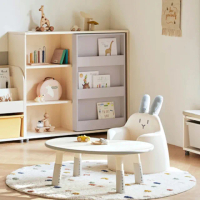 【iloom 怡倫家居】EDDI KIDS 滑軌雙層書架+ACO小沙發(兒童沙發 小沙發 書架 兒童書架 置物書架 書櫃)