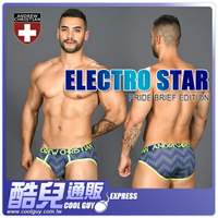美國 Andrew Christian 彩虹驕傲限定款 迷幻電音低腰三角褲 Pride Electro Star Brief