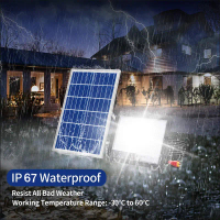 【Ready Stock】16000W Solar Street Lamp Outdoor Waterproof Lighting, 50X BrightMAX LED Lampu Solar, En