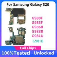 Motherboard for Samsung Galaxy S20 Ultra 5G G988B G988U S20 G980F G985F G986B G981U G986U 5G Full Chips Logic Board 128GB