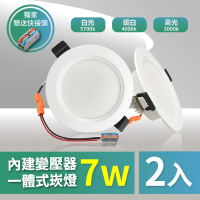 【青禾坊】好安裝系列 歐奇OC 7W 7.5cm 2入 LED崁燈 嵌燈(TK-AE001 7W崁燈)