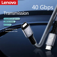 Lenovo USB4 Data Cable 40Gbps 240W Thunderbolt 4 Fast Charging Cable USB C To C Transmission Cable For Mobile Phones And PC