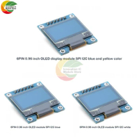 Original 6PIN 0.96 Inch OLED Display Module SPI I2C White/Blue/Yellow Blue 128X64 I2C 12864 for Arduino OLED LCD Display Module