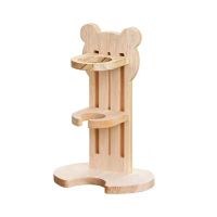 {DLGIFJIE} Adjustable Wooden Small Pets Water Drinking Bottle Holder Feeding Bottles Stand Auto Disp