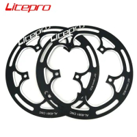 LITEPRO Chain Wheel Guard Plate Folding Bike Road Bicycle 130BCD 52T Single Speed Chainring Sprocket Protection Disc Cover
