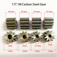 11T 1M Carbon Steel Gear OD=13mm Height=10mm Mechanical Motor Parts Metal Pinion Hole 3mm-6mm 113A 113.17A 114A 115A 116A