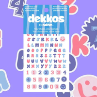 Native Dekkos แทททูสติกเกอร์ตกแต่งรองเท้า ลาย Alphabet Arcade