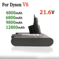 V6 21.6V 4800/6800/9800/12800mAh For Dyson V6 Vacuum Cleaner DC58,DC59,DC62,650,770,880,SV03,SV04,SV05,SV06,SV07,SV09