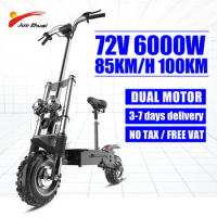 X60 Dual Motor 6000W 72W 20AH Lithium Battery Electric Scooter 11 inch off Road Tire E Scooter with Seat 100KM Long Range