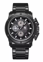 T5 T5 - Jam Tangan Pria - Black - Stainless Steel Bracelet - H3854G-B