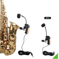 Saxophone UHF Wireless Camera Smart Phone Microphone Transmitter Receiver System TFT Clip-on wireless microphone system